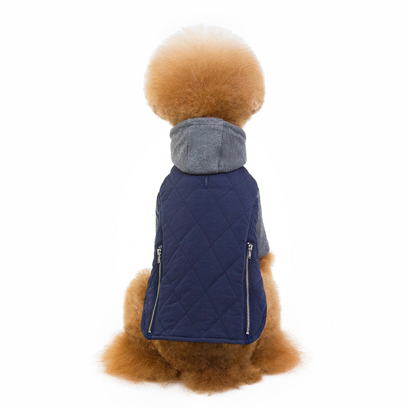 KFX-3567549 Two-Color Zipper Dog Outfit for Casual Wear
