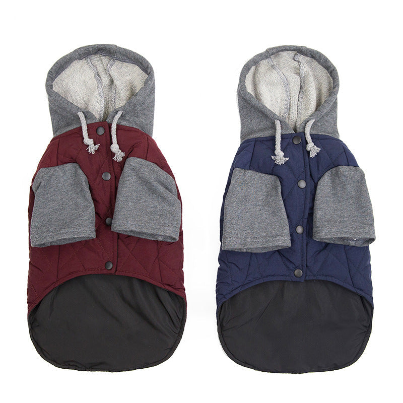 KFX-3567549 Two-Color Zipper Dog Outfit for Casual Wear