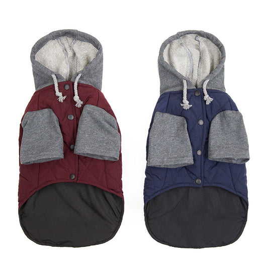 KFX-3567549 Two-Color Zipper Dog Outfit for Casual Wear