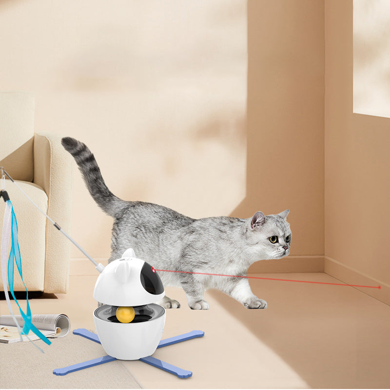 KFX-3568445 Interactive Automatic Cat Toy with Elastic Rope for Indoor Kittens