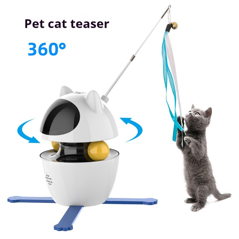 KFX-3568445 Interactive Automatic Cat Toy with Elastic Rope for Indoor Kittens