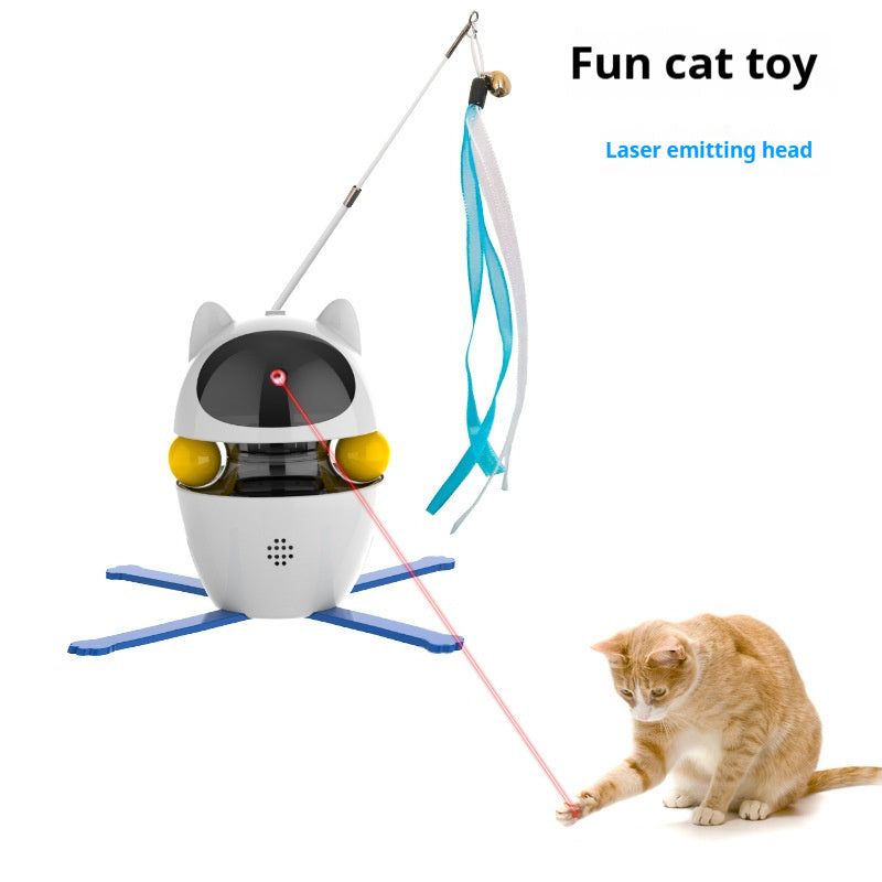 KFX-3568445 Interactive Automatic Cat Toy with Elastic Rope for Indoor Kittens