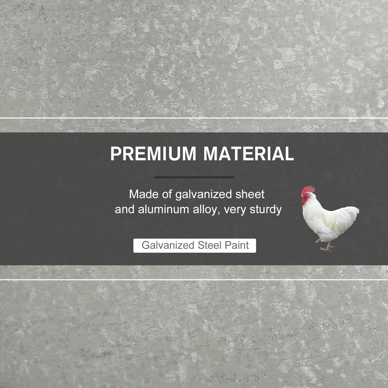 KFX-3570621 25 lbs Automatic Chicken Poultry Feeder, Weatherproof Galvanized Steel & Aluminum, Durable Design
