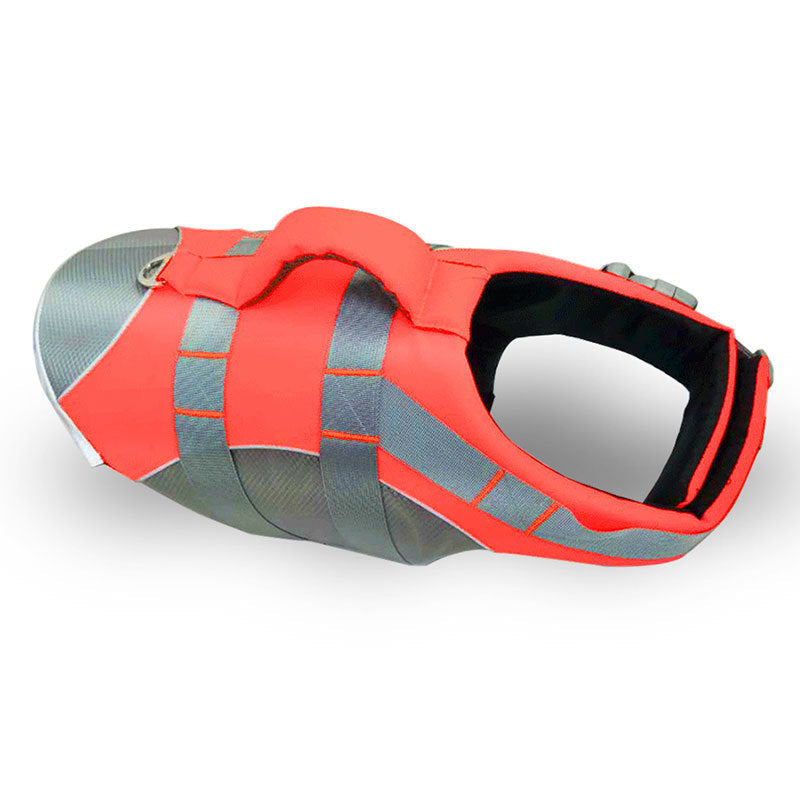 KFX-3571133 Adjustable Dog Life Jacket with Reflective Strips - Lightweight Swim Vest for Safety and Comfort
