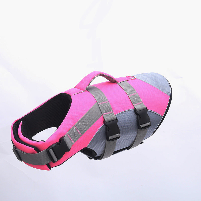KFX-3571133 Adjustable Dog Life Jacket with Reflective Strips - Lightweight Swim Vest for Safety and Comfort