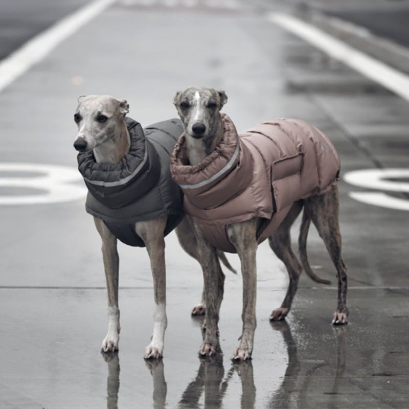 KFX-3571389 Thickened Thermal Vest for Dogs - 100% Recycled Polyester, Available in Dark Gray and Pink