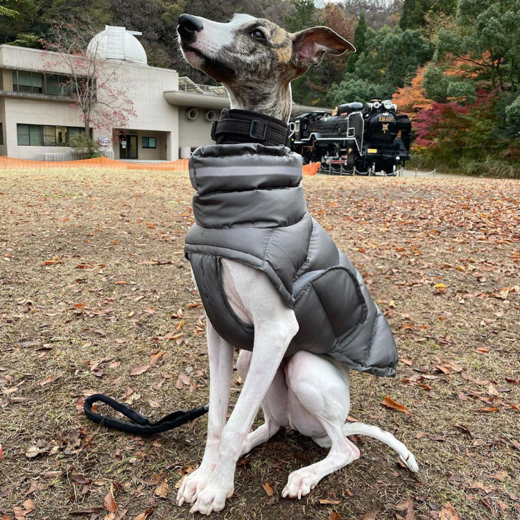KFX-3571389 Thickened Thermal Vest for Dogs - 100% Recycled Polyester, Available in Dark Gray and Pink