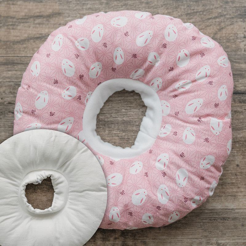 KFX-3574717 Pure Cotton Soft Pet Collar - Available in Pink Rice Cake Rabbit, Light Pink Love Heart, Blue Fox, and Yellow Fox