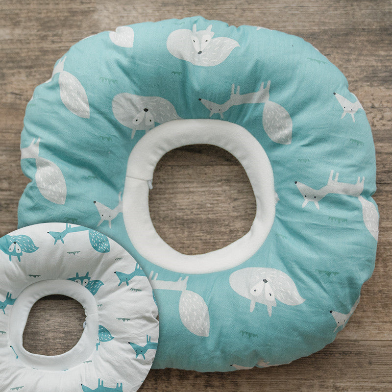KFX-3574717 Pure Cotton Soft Pet Collar - Available in Pink Rice Cake Rabbit, Light Pink Love Heart, Blue Fox, and Yellow Fox