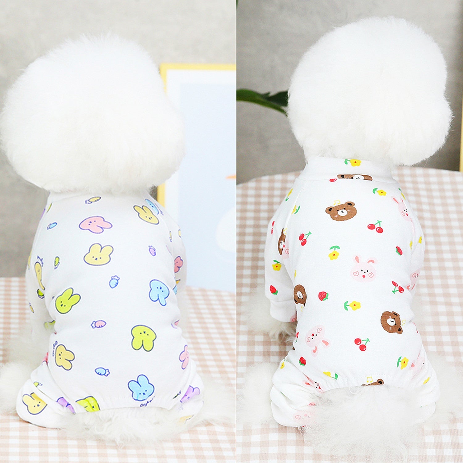 KFX-3575101 Cotton Four-Legged Dog Clothing in Rabbit and Bear Designs, Multiple Sizes Available