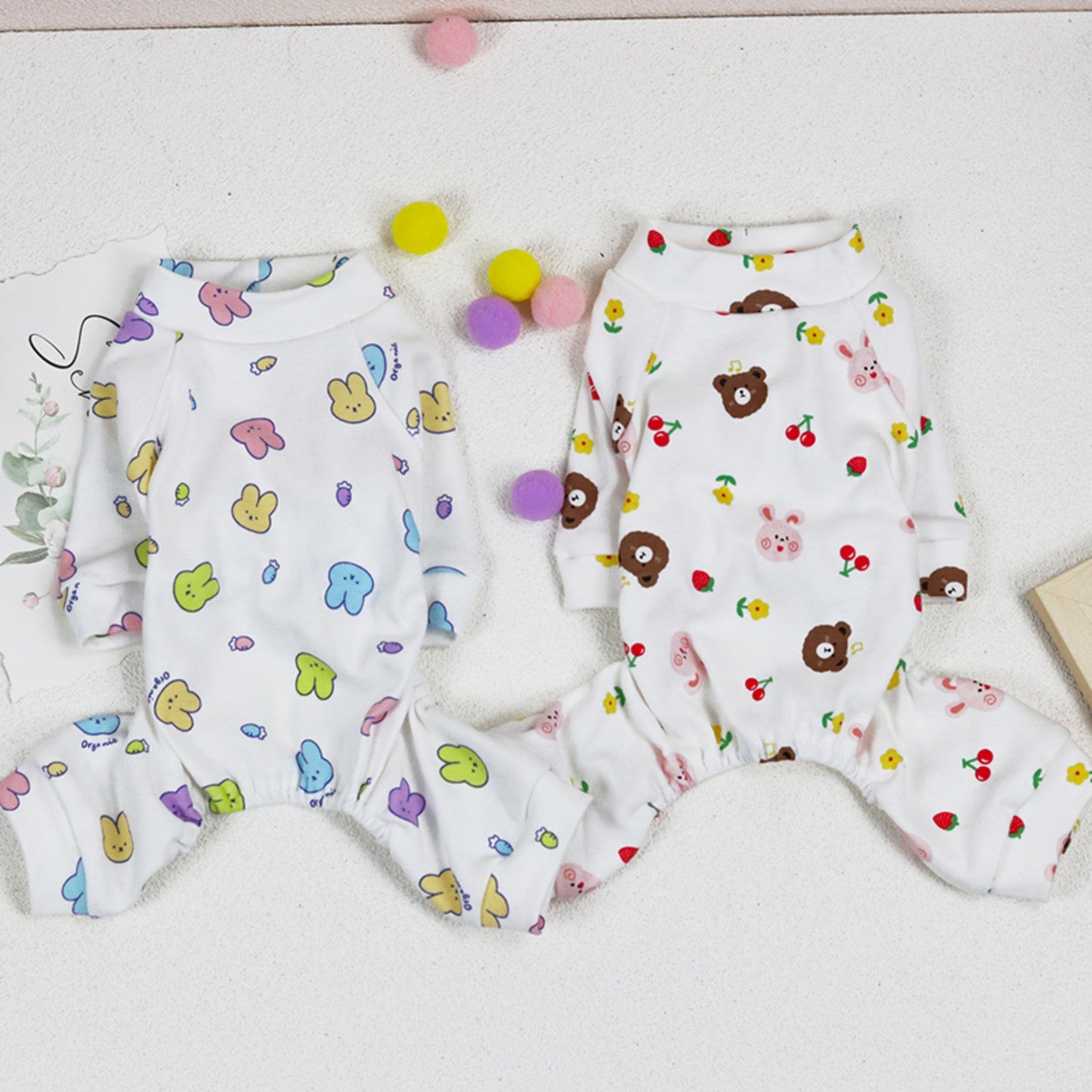 KFX-3575101 Cotton Four-Legged Dog Clothing in Rabbit and Bear Designs, Multiple Sizes Available