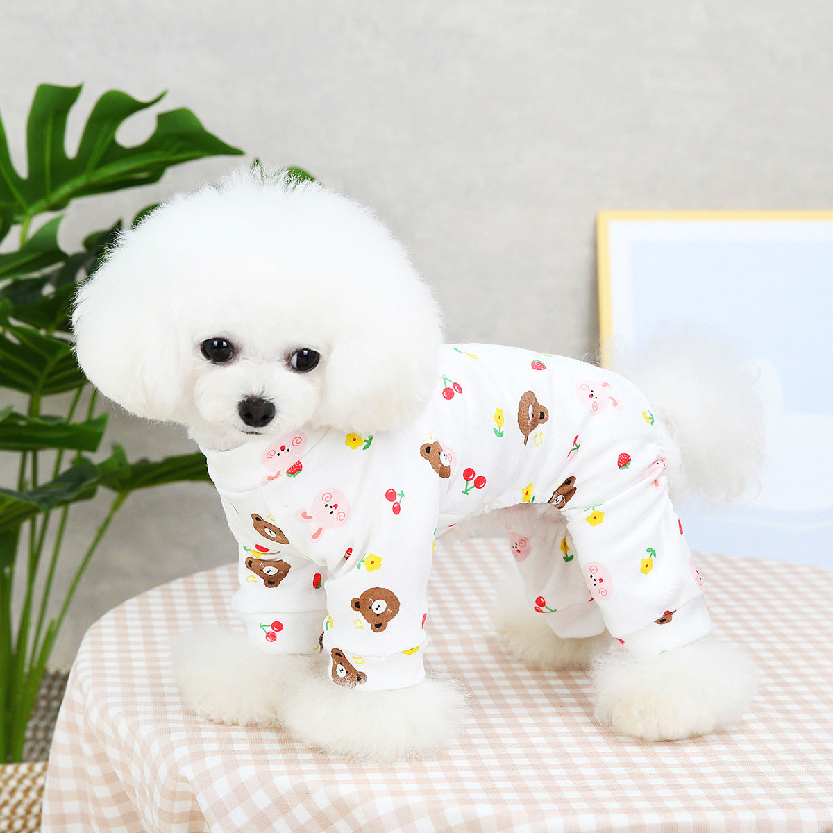 KFX-3575101 Cotton Four-Legged Dog Clothing in Rabbit and Bear Designs, Multiple Sizes Available