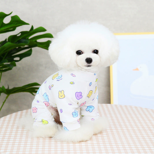 KFX-3575101 Cotton Four-Legged Dog Clothing in Rabbit and Bear Designs, Multiple Sizes Available