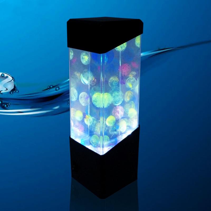 KFX-3575997 Colorful LED Jellyfish Night Light with Volcanic Eruption Effect and Water Tank