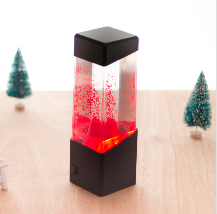 KFX-3575997 Colorful LED Jellyfish Night Light with Volcanic Eruption Effect and Water Tank