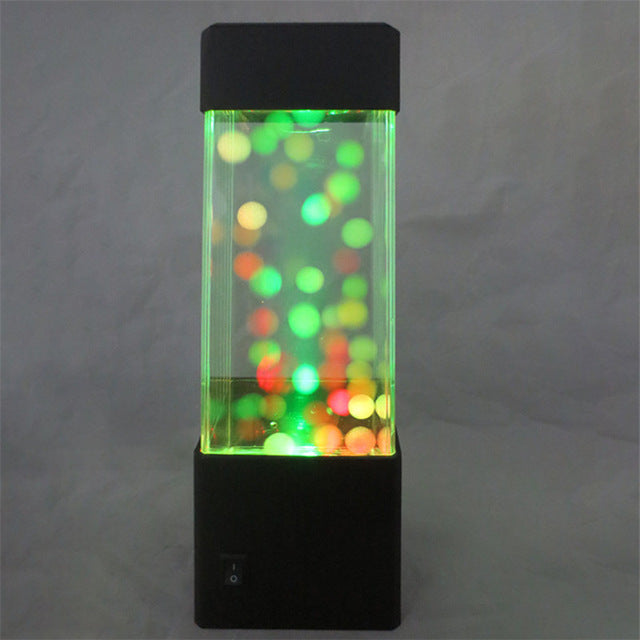 KFX-3575997 Colorful LED Jellyfish Night Light with Volcanic Eruption Effect and Water Tank