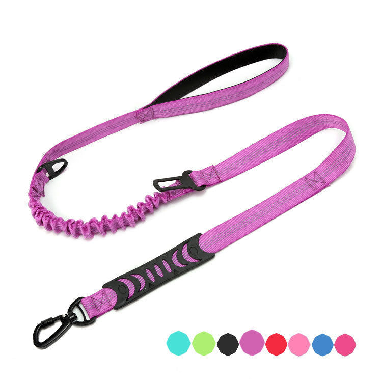KFX-3576509 Explosion-proof Elastic Dog Leash with Reflective Design - Scalable Nylon Construction, Multiple Color Options