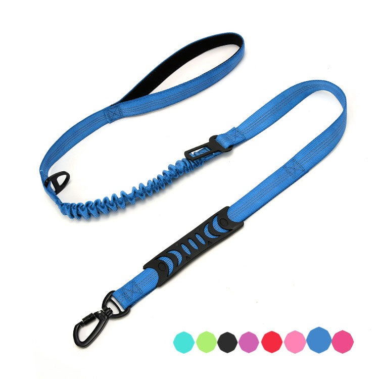 KFX-3576509 Explosion-proof Elastic Dog Leash with Reflective Design - Scalable Nylon Construction, Multiple Color Options