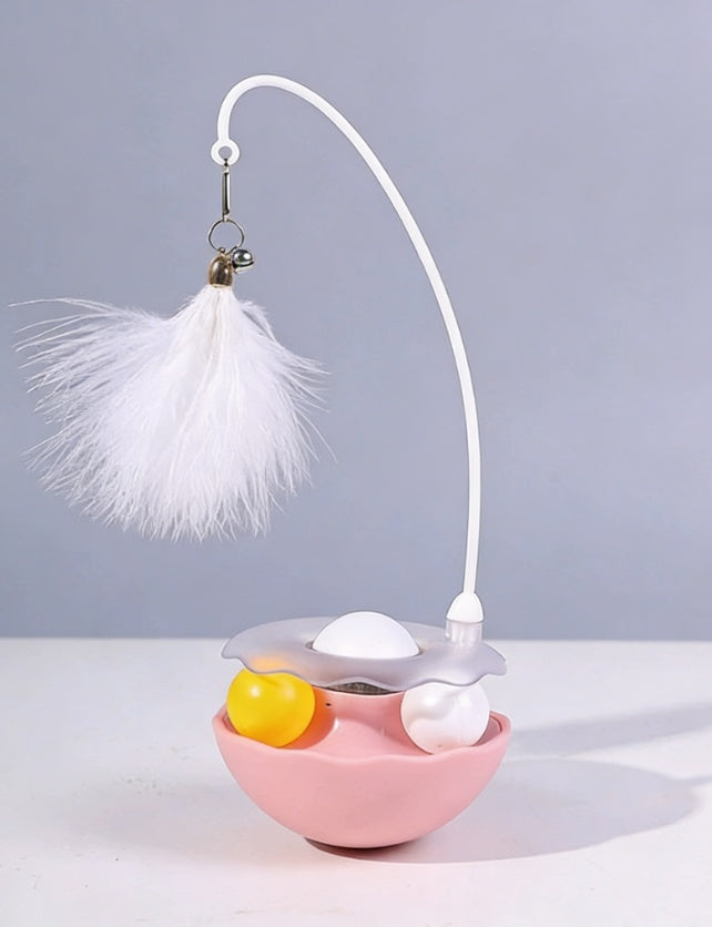 KFX-3577533 Inverted-Stand Mint Ball Toy with Bell for Cat Entertainment and Boredom Relief