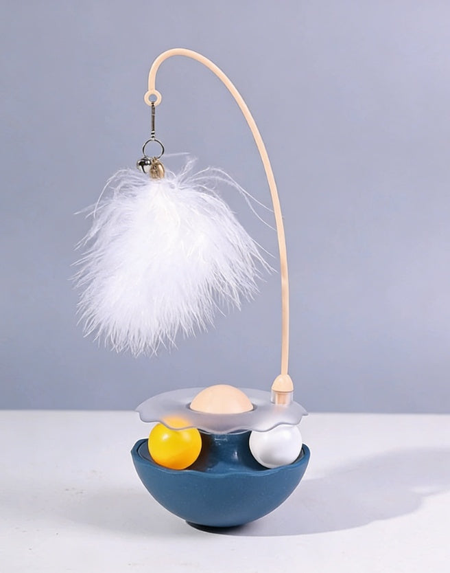 KFX-3577533 Inverted-Stand Mint Ball Toy with Bell for Cat Entertainment and Boredom Relief