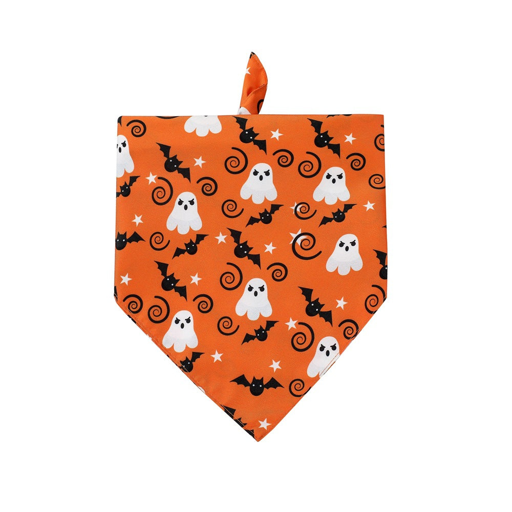 KFX-3580093 Halloween Triangle Dog Bib - Polyester Saliva Towel for Dogs, 70x48x48cm, Various Styles