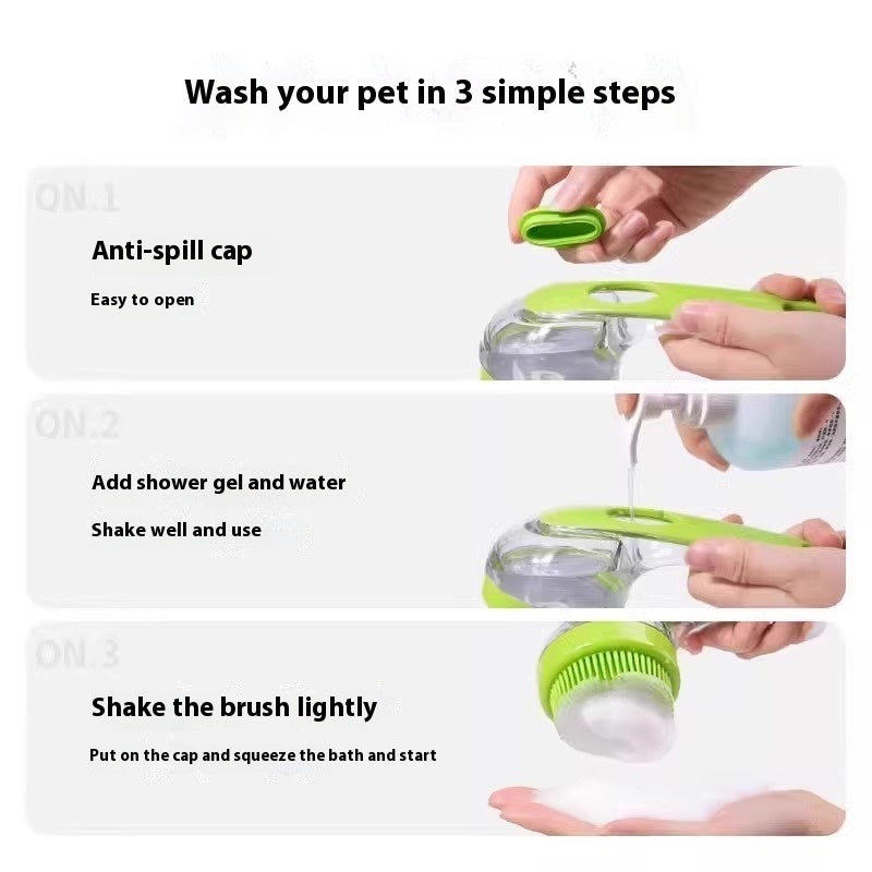KFX-3583933 Silicone Pet Shower Brush and Bath Gloves Set for Dogs and Cats - Ideal for Grooming and Bathing