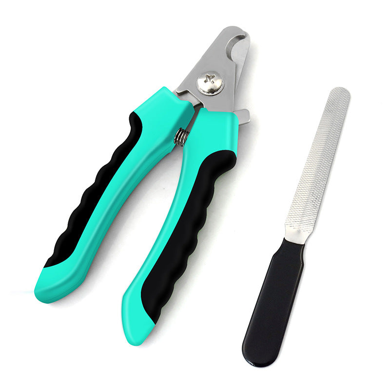 KFX-3584061 Retractable Pet Nail Clipper with Non-Slip Handle and Safe Grooming File for Cats and Dogs