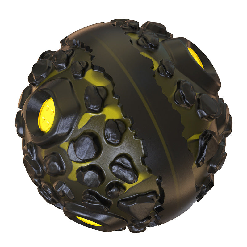 KFX-3585725 Durable Wobble Dog Ball Toy for Aggressive Chewers - Squeaky Giggle Sound, Non-Toxic Rubber, Teeth Cleaning Design