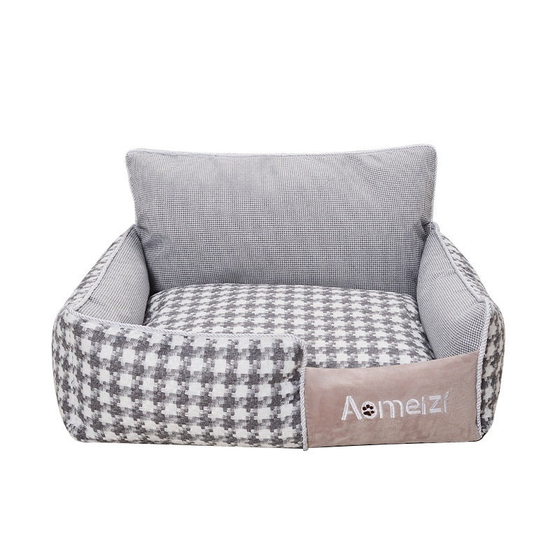 KFX-3588285 Removable and Washable Houndstooth Pet Bed for Cats – Four Seasons Universal Design