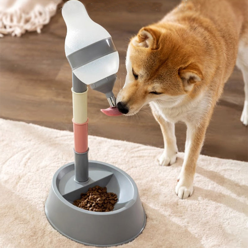 KFX-3592381 Height Adjustable Pet Water Dispenser with Detachable Bowl and Stable Drinking Nozzle