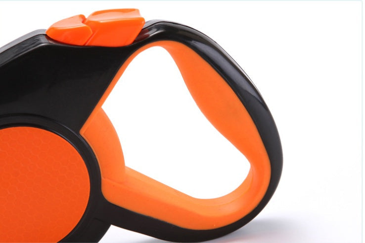 KFX-3593789 Automatic Retractable Pet Leash with Reflective Design in Fluorescent Orange and Green