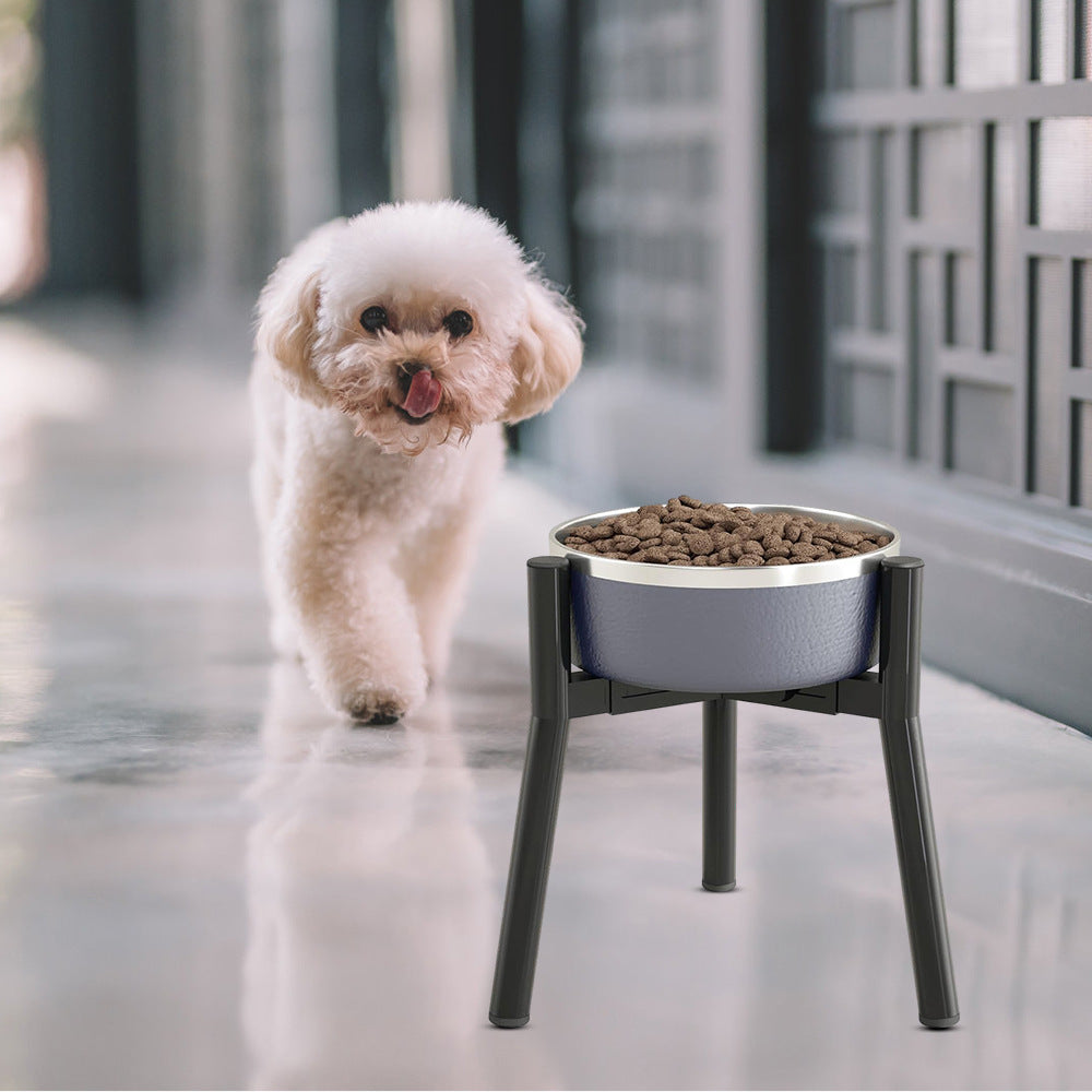 KFX-3594173 Adjustable Pet Bowl with Iron Bracket for Convenient Feeding