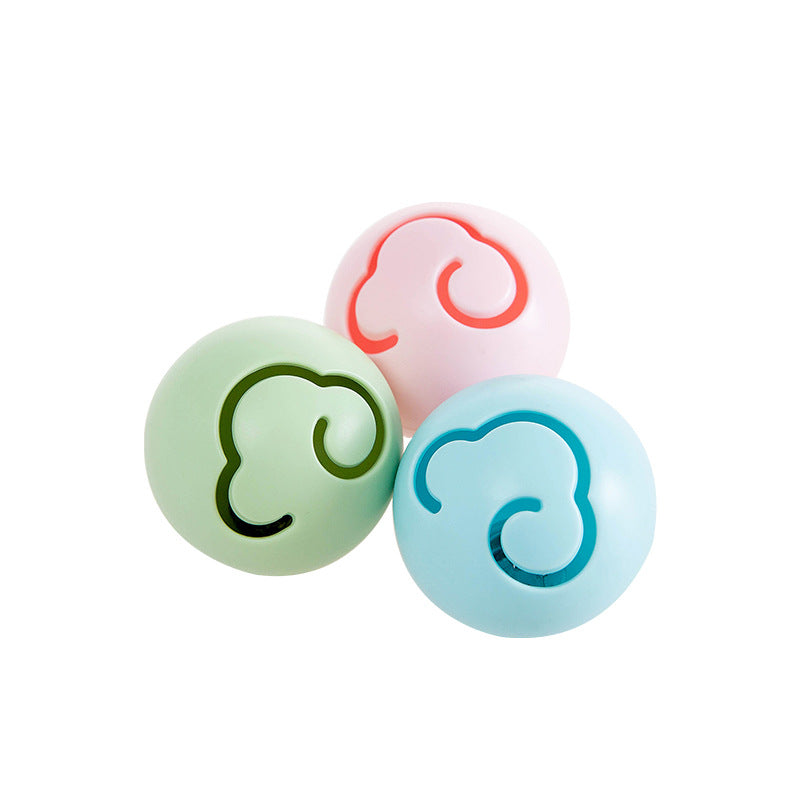 KFX-3594813 Cat Toy Ball with Mint Bell and Maple Leaf Design, ABS Plastic, 4.5cm