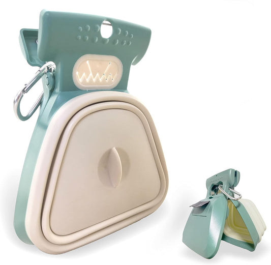 KFX-3595453 Portable Handheld Pooper Scooper with Expandable Waste Storage and Waste Bag Dispenser for Dogs