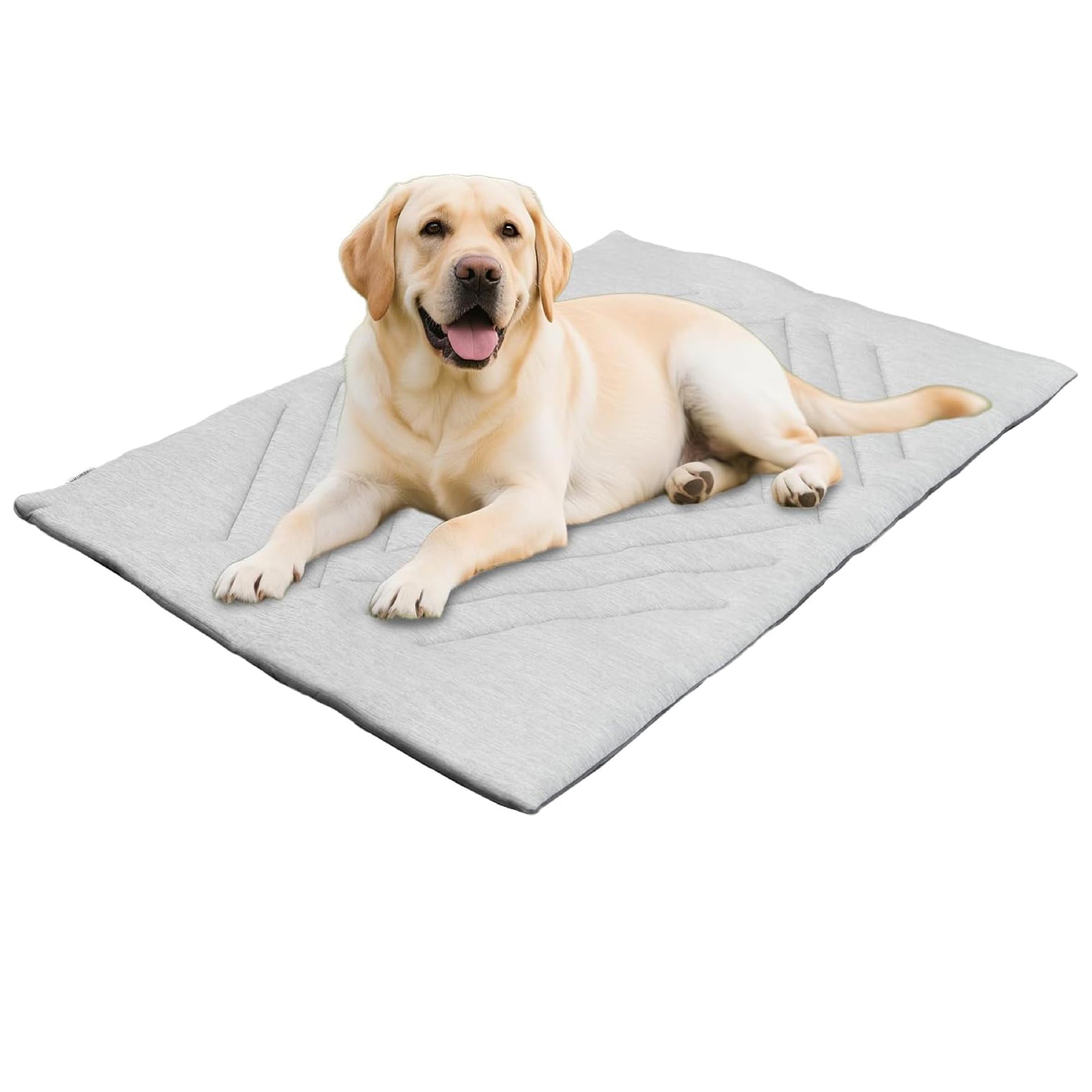 KFX-3595837 Portable Machine Washable Pet Cooling Mat - Light Gray, Nylon, Available in Sizes M, L, XL