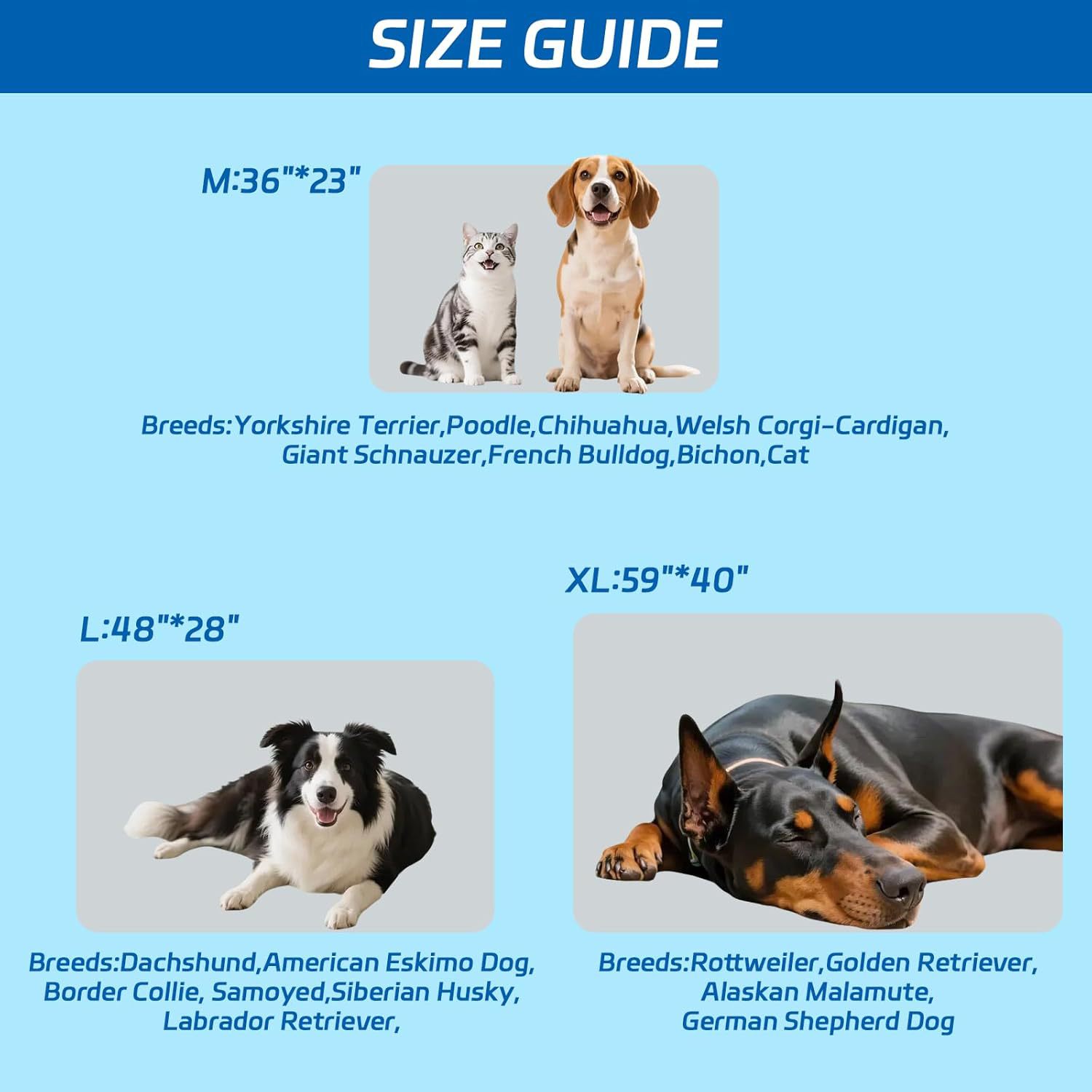 KFX-3595837 Portable Machine Washable Pet Cooling Mat - Light Gray, Nylon, Available in Sizes M, L, XL