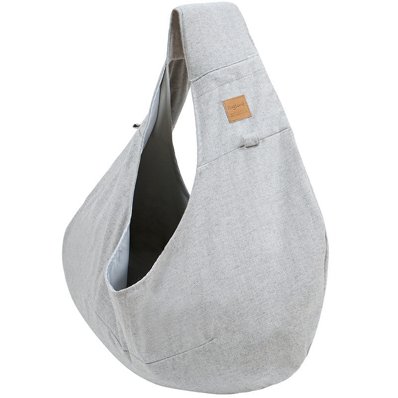 KFX-3596221 Pet Shoulder Bag for Dogs - Medium Soft Polyester, Solid Carbon Gray & Smoke Gray Design
