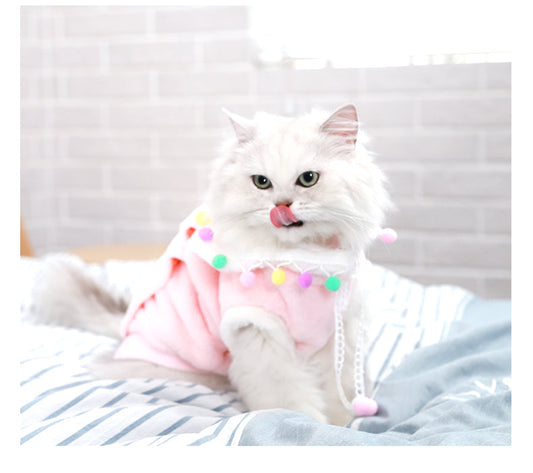 KFX-3598141 Cute Polyester Pet Clothing with Tassels - Princess Style Options Available