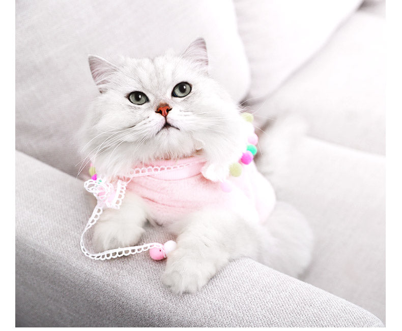 KFX-3598141 Cute Polyester Pet Clothing with Tassels - Princess Style Options Available