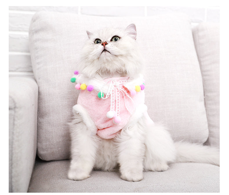 KFX-3598141 Cute Polyester Pet Clothing with Tassels - Princess Style Options Available