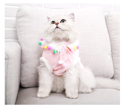 KFX-3598141 Cute Polyester Pet Clothing with Tassels - Princess Style Options Available