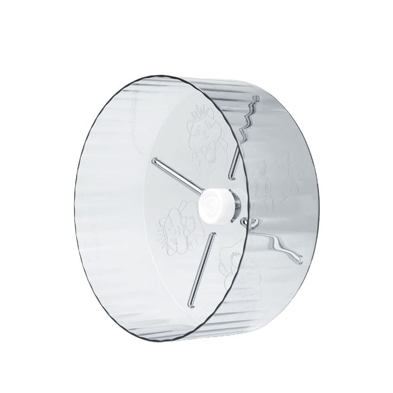 KFX-3599037 Silent Large-Sized Hamster Running Wheel with Transparent Support - 24cm Wide Surface