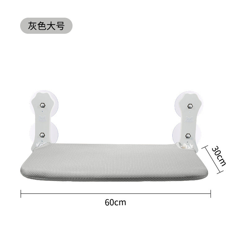 KFX-3601341 Gray and Khaki Cat Hammock with Suction Cups for Easy Setup, Removable and Washable