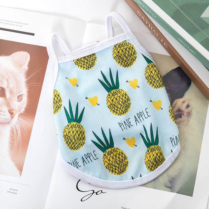 KFX-3602109 Lightweight Summer Vest Sling for Small Dogs in Fun Fruit Prints