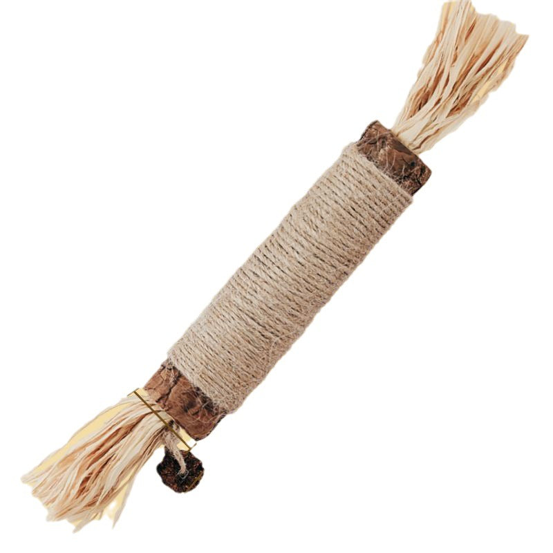 KFX-3602365 Oversized Raffia Molar Rod for Cats - Durable Catnip Toy for Teeth and Play