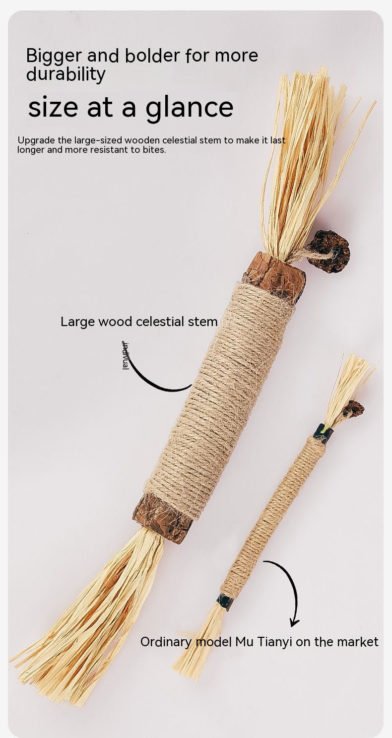 KFX-3602365 Oversized Raffia Molar Rod for Cats - Durable Catnip Toy for Teeth and Play
