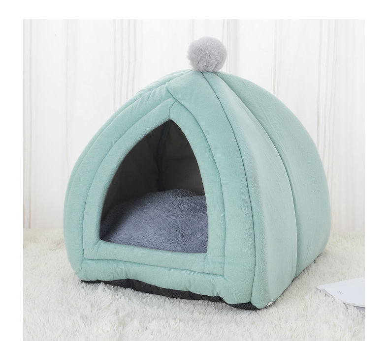 KFX-3603773 Cozy Cat Bed and Small Dog Tent Mat – Soft, Washable Pet House for Cats and Puppies