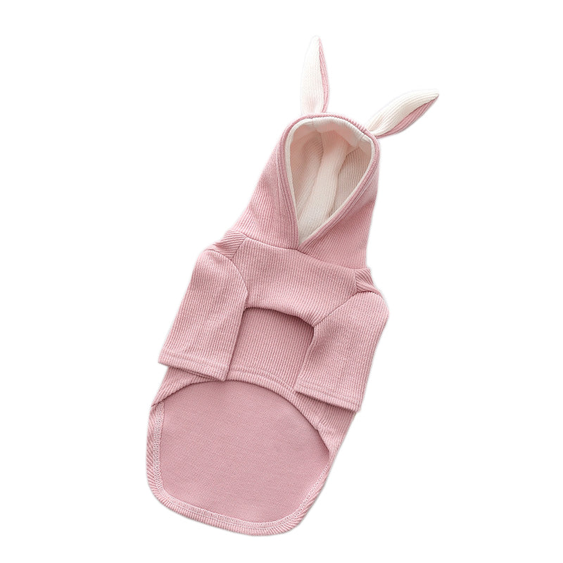 KFX-3603901 Comfortable Spring and Autumn Dog Sweater in Light Gray and Pink