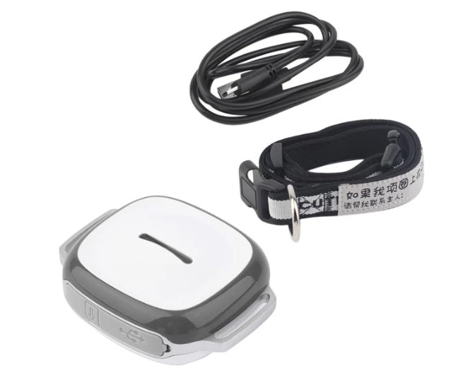 KFX-3605181 GPS Pet Tracker with Vibration and Alarm Features, Waterproof Design, USB Rechargeable Battery
