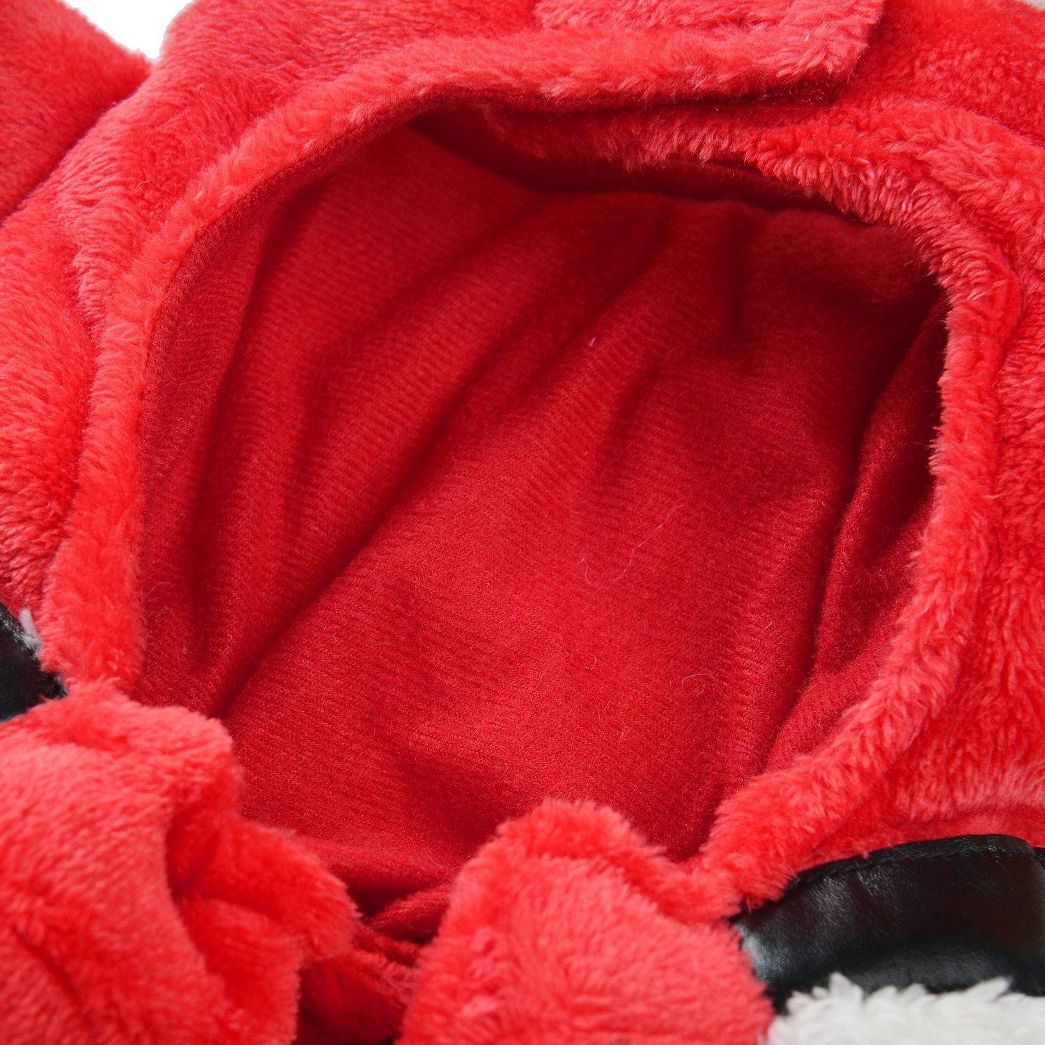 KFX-3610045 Warm Red Flannel Dog and Cat Winter Clothing - Casual Double Layer Design in XS-XL